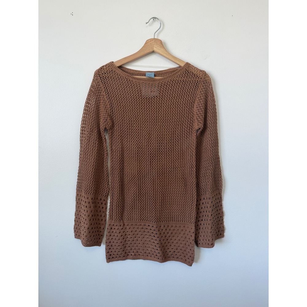 Target Women's Crochet Bell Sleeve Swim Cover Up  Shade & Shore Brown Size XS - Picture 2 of 5